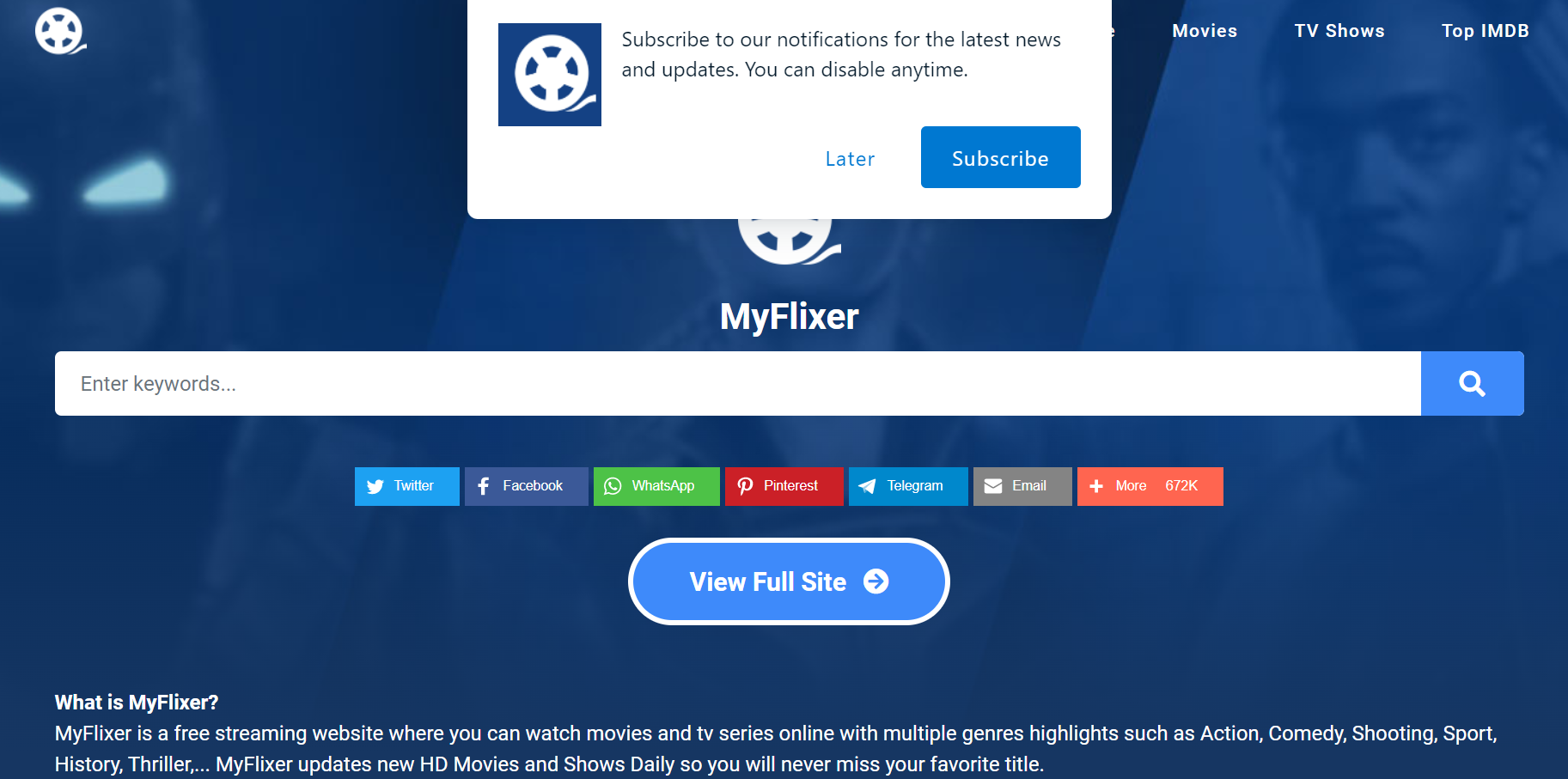 My Flixer Free watch movies online without having to register or My Flixer Free watch movies online without having to register or